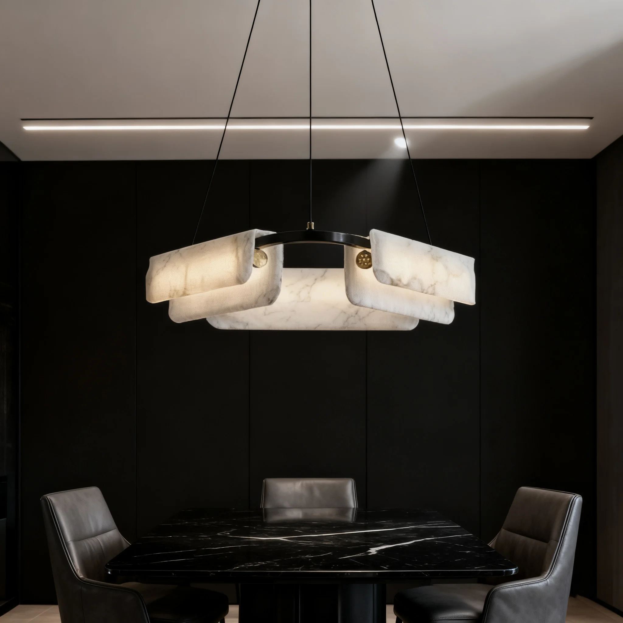 AiPaiTe Scandinavian Modern Marble Lustre Pendant Lamp