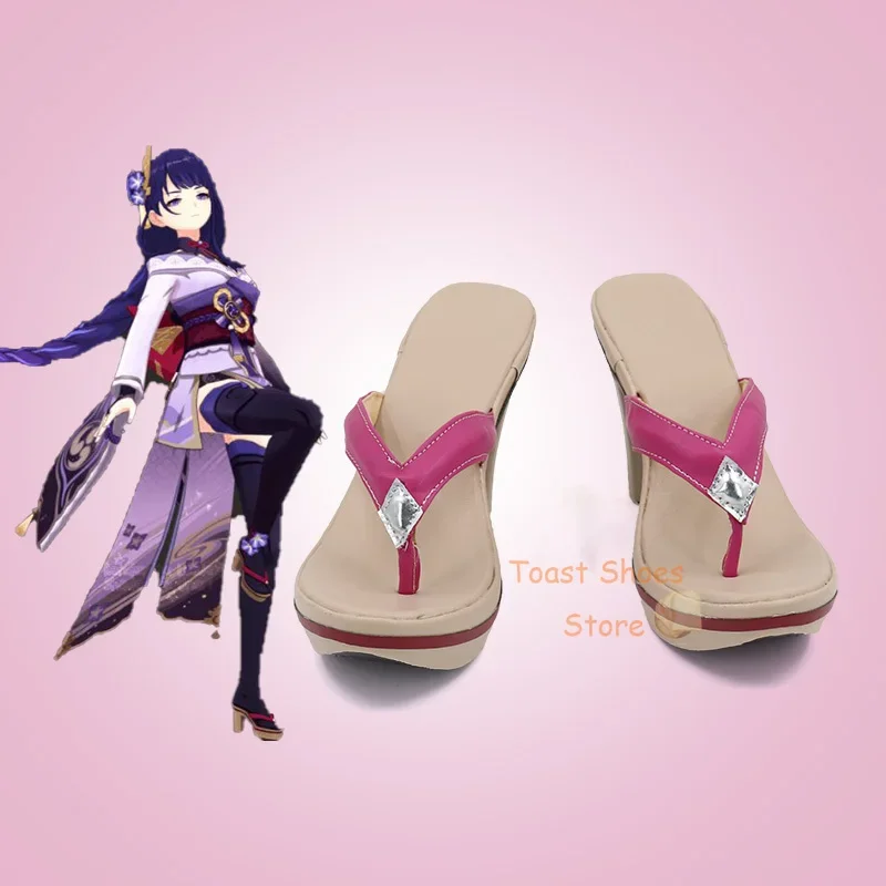 

Game Cosplay Comic Anime Game for Con Halloween Party Cosplay Costume Prop Genshinimpact Raiden Ei Shoes