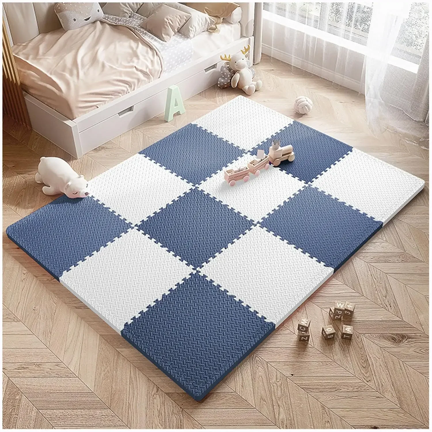

Puzzle Exercise Sports Gym Mat Protection EVA Leaf Grain Floor Mats Yoga Fitness Non-Slip Splicing Rugs Workout Foam Floor Mat