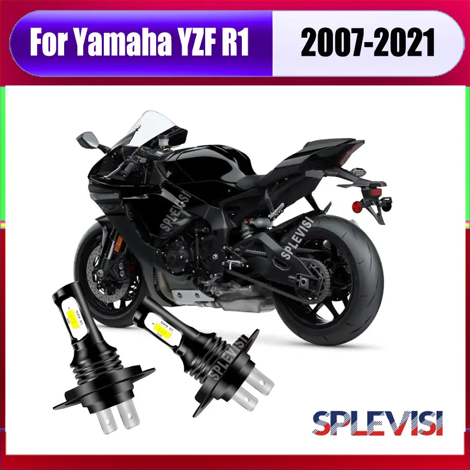 

12V ~ 24V Waterproof IP67 LED Xenon White 6000k Headlight Bulbs upgrading For Yamaha YZF-R3 2015 2016 2017 2018 2019 2020 2021