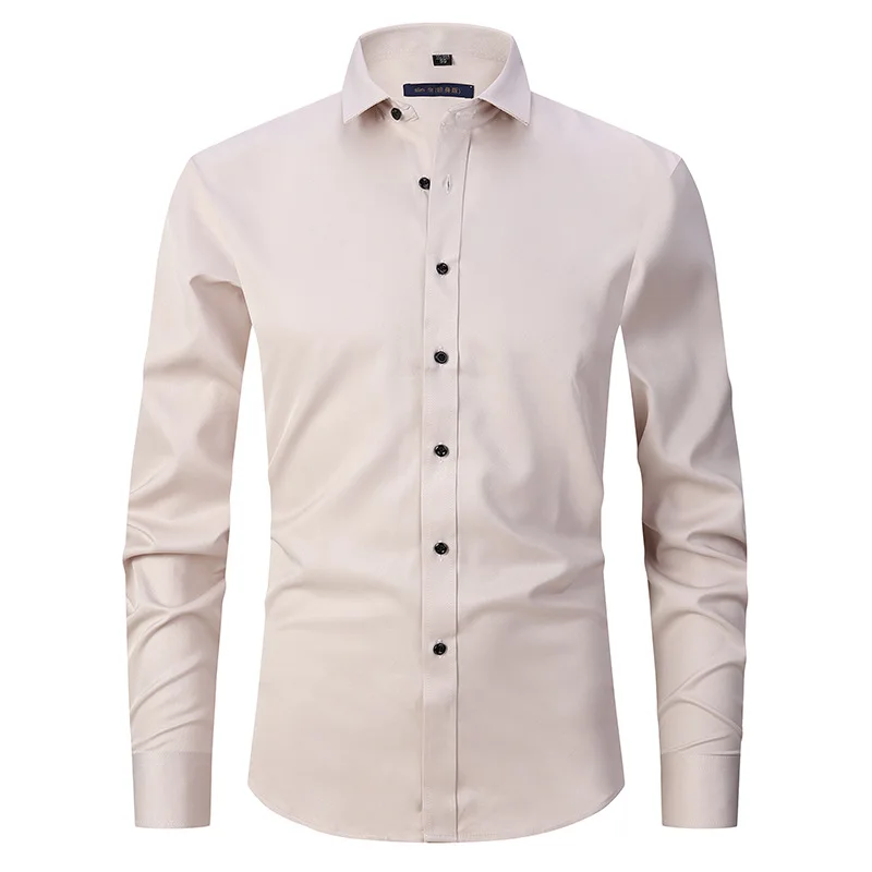 6XL 8XL cotton men\'s long sleeve shirt Spring Summer formal high quality casual wear breathable fashion solid color plus size