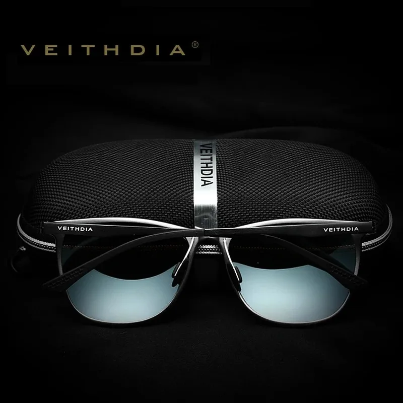 Veithdia retro aluminium magnesium marke herren sonnenbrille polarisierte linse vintage brillen zubehör sonnenbrille für männer v6623