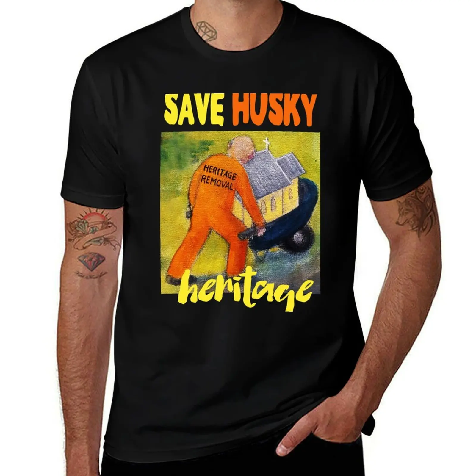 Save Husky Heritage est une campagne communautaire contre un développeur gourmand. T-shirt de sport à haute élasticité.