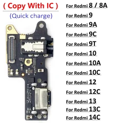 Charger Board Flex For Xiaomi Redmi 9 9C 9A 9T 8A 10C 10A 10 12 12C 13 13C 14C 4G 5G USB Port Connector Dock Charging Flex Cable