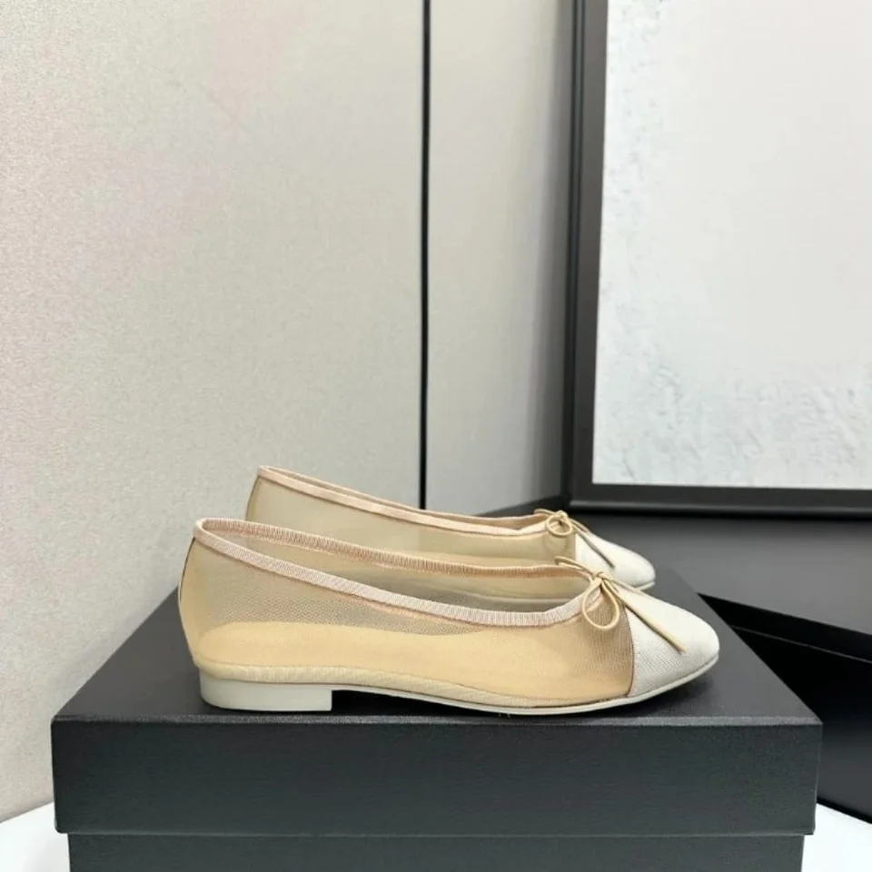 Summer Flat Ballet Shoes with Breathable Mesh