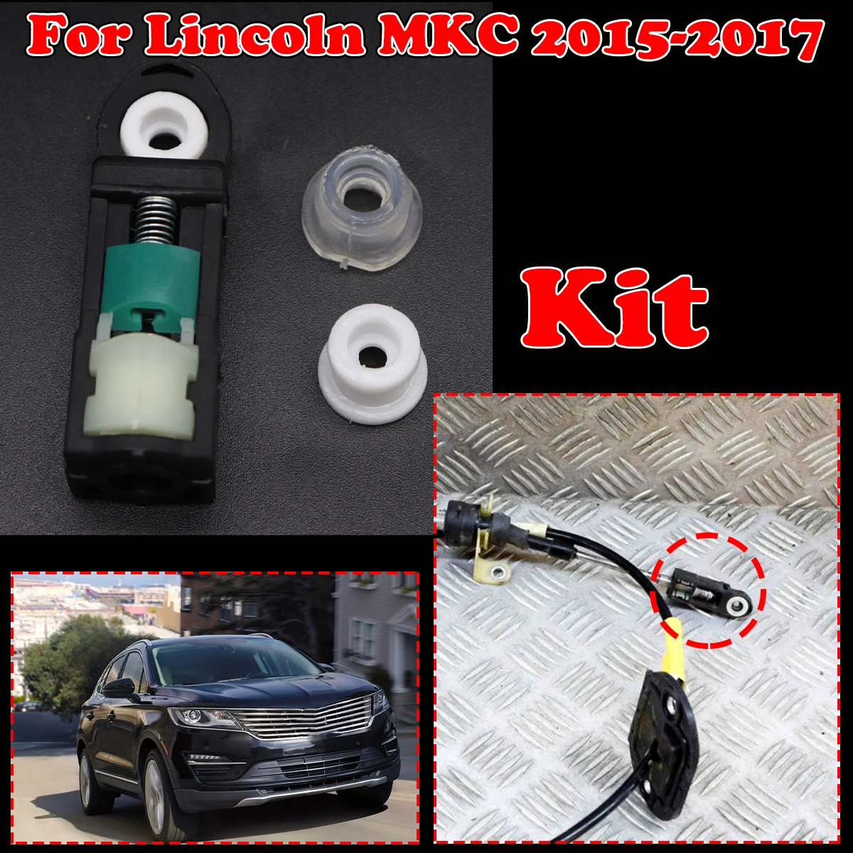 

3pc Shift Cable Bushing For Lincoln MKC 2015 2016 2017 Connect Automatic Transmission Linkage Rod End Repair Grommet Replacement