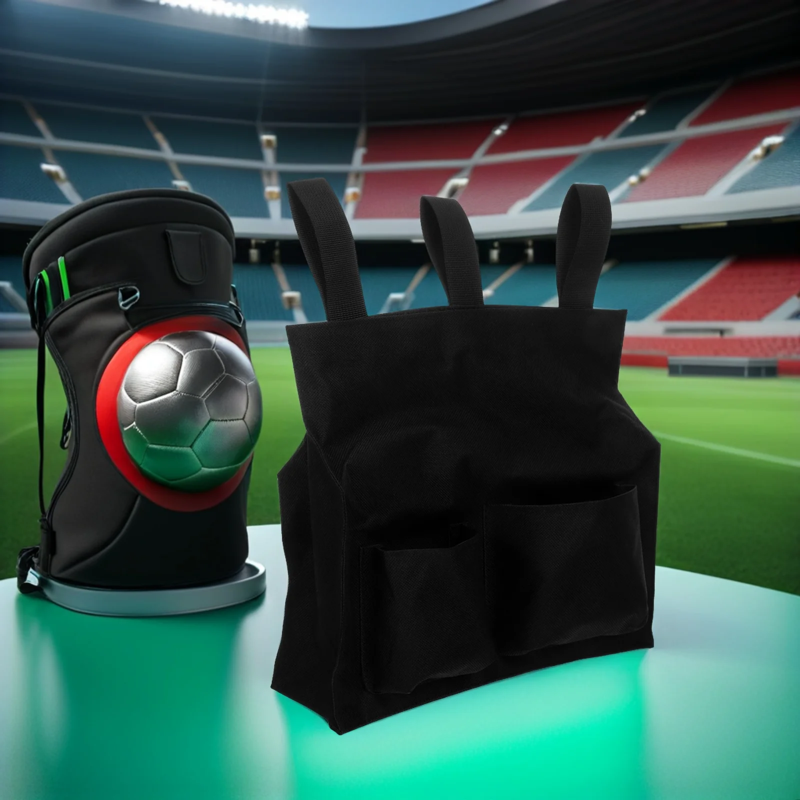 2Pcs Large Capacity Oxford Cloth Softball Referee Ball Bag Multifunctional Sports Portable Waist Strap Side Storage Baseball