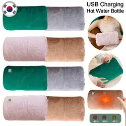 USB Rechargeable Warming Hand Pillow Electric Hand Warmer Electric Heating Belly Warming Explosion-Proof Warmer for Camping