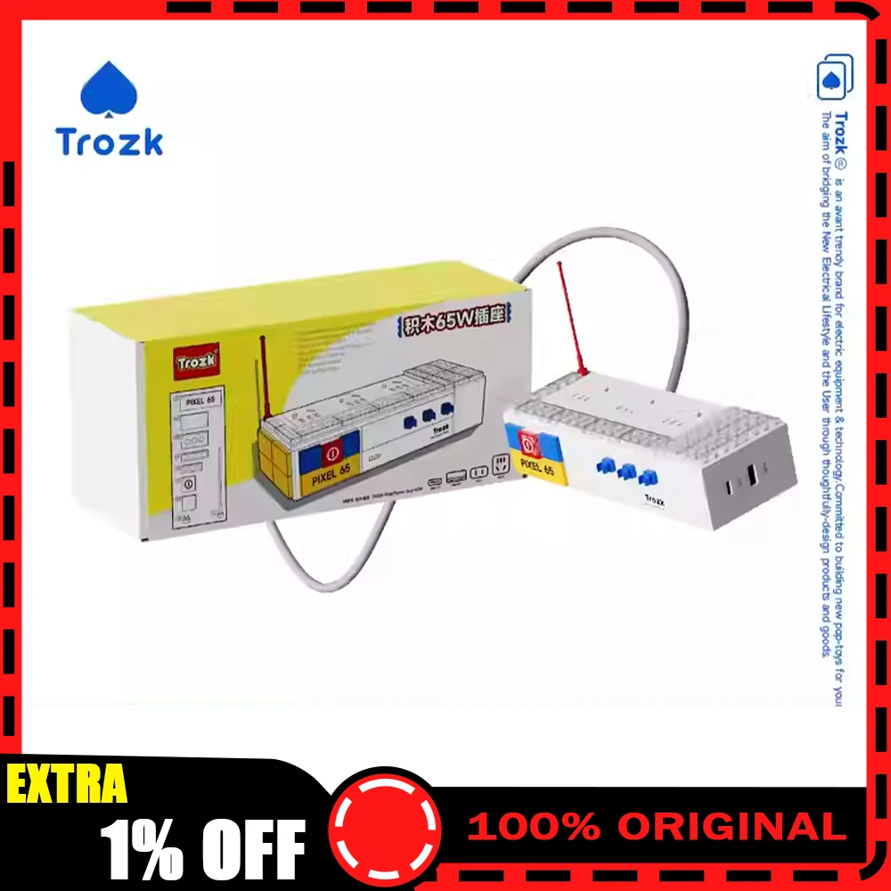 trozk-65w-電源タップ窒化ガリウム充電器急速充電ソケットデスクトップ-e-スポーツパッチパネル-usb-ゲーマーデスクトップ装飾ギフト