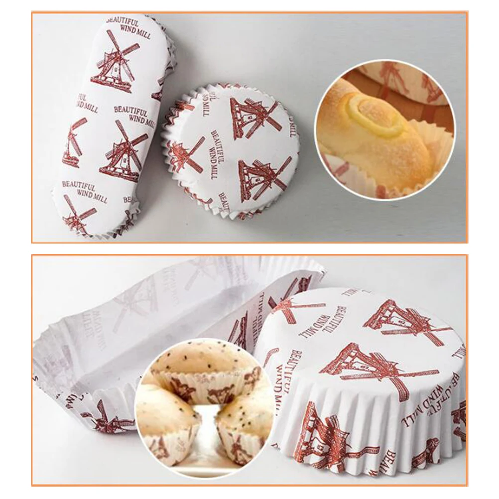 

300pcs Cupcake Liners Boat Shape Pet Film Greaseproof Heat Resistant Baking Cups Microwave Oven Steam Freezer Safe For Cupcakes