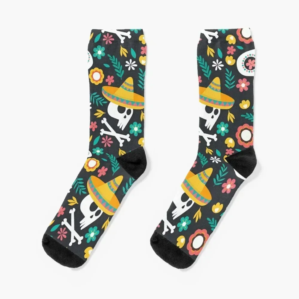 

Halloween :Skulls of the Day of the Dead pattern Socks aesthetic Toe sports Crossfit Soccer Mens Socks Women's