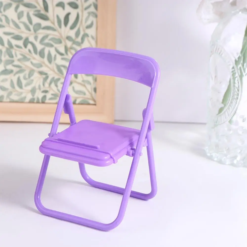 Cute Plastic Mobile Phone Holder ABS Mini Chair Mini Chair Phone Stand Decorative Protable Mini Phone Holder Women