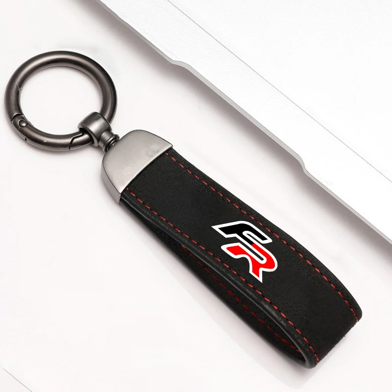 For Seat FR 5f Leon Ibiza Altea Exe 5f Mk2 Mk3 TARRACO New Luxury Women Men Suede Leather Car Keychain Key Chain Ring Accessory