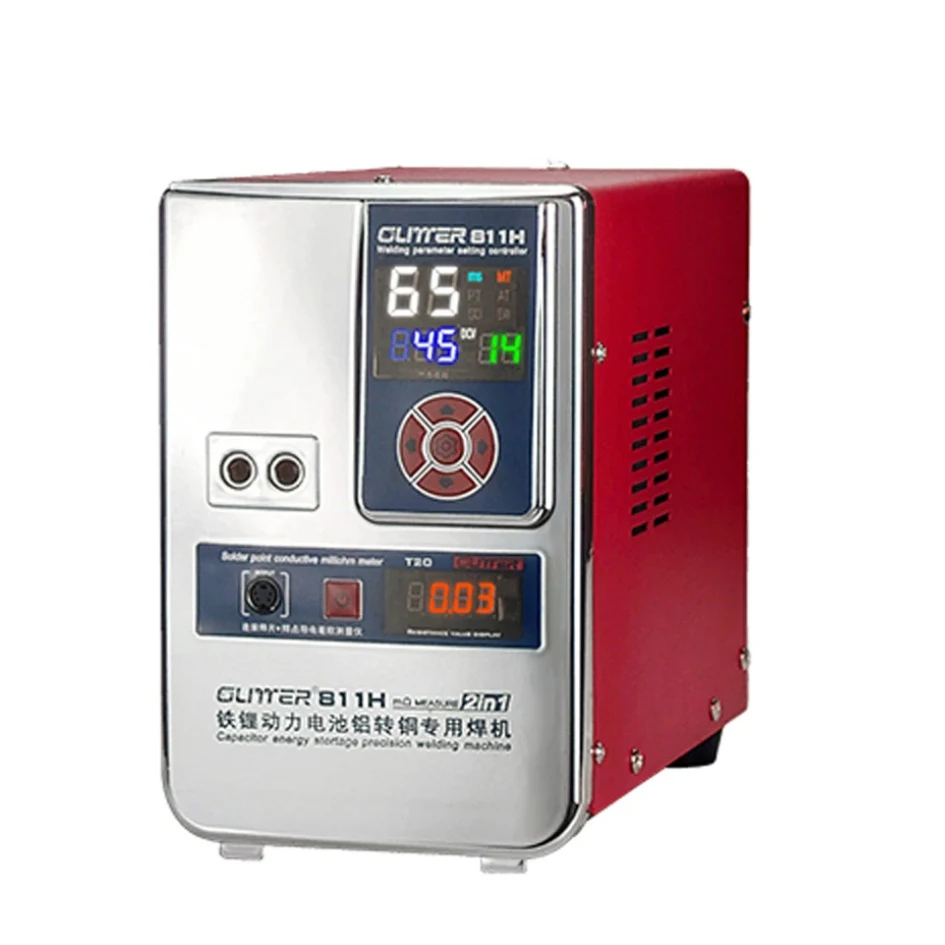 

Glitter 811H 36KW 42KW Spot Welder 7000A Capacitor Storage Spot Welding Machine LiFePo4 Battery 0.5mm Aluminum Nickel Copper