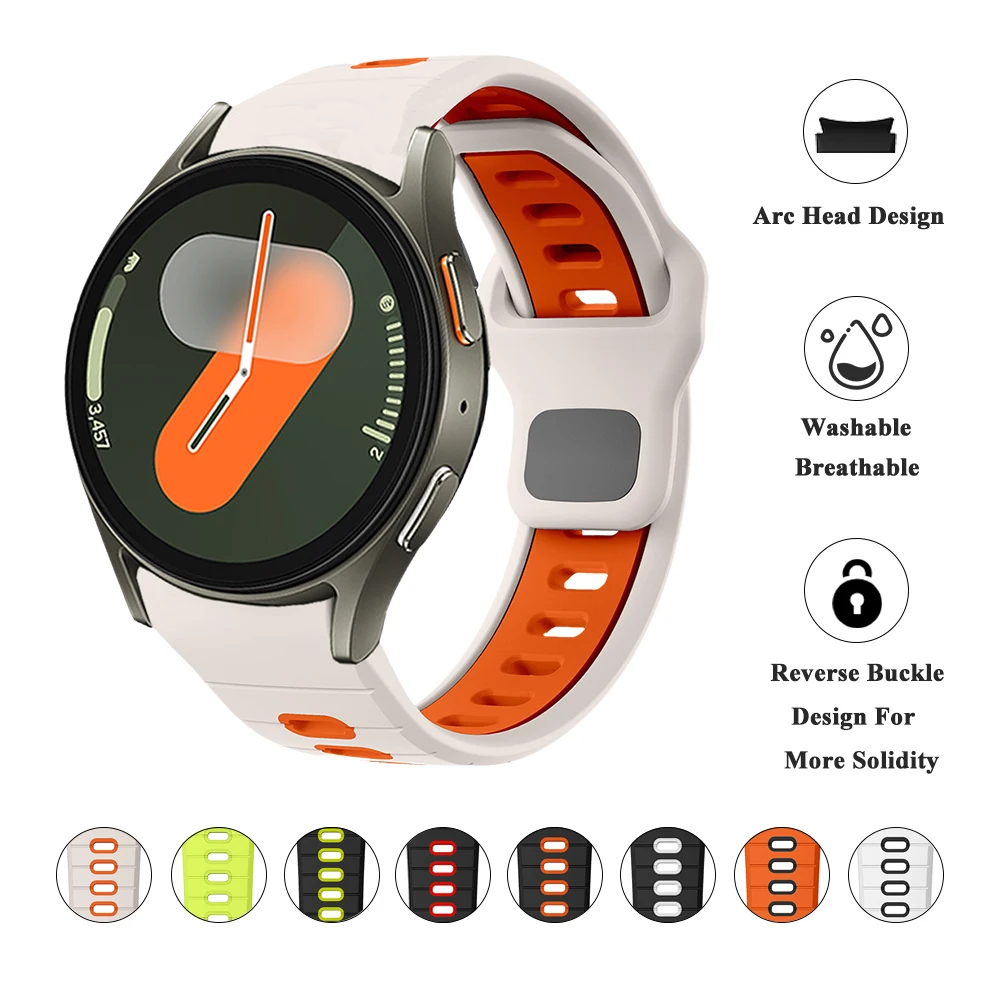 

For Samsung Galaxy 4/5/6 40mm 44mm Watches Accessories Protects From Scratches Two Tone Band Fit for Samsung Galaxy Watch 7 40mm