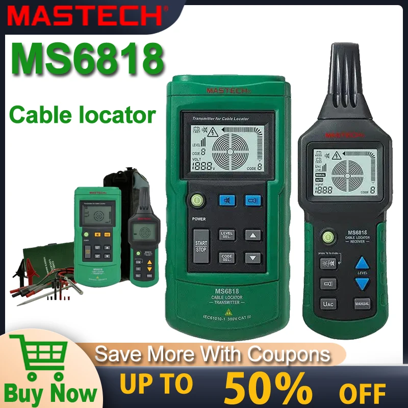 MASTECH MS6818 Portable Professional Wire & Cable Testers Wire Cable Tracker Metal Pipe Locator Detector Tester Line Tracker MASTECH MS6818 Portable Professional Wire & Cable Testers Wire Cable Tracker Metal Pipe Locator Detector Tester Line Tracker