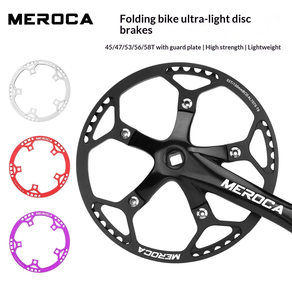 Folding bicycle crankset 45T 47T 53T 56T 58T chainwheel BMX BCD130 chainring for brompton bike chainring14 16 20inch power meter