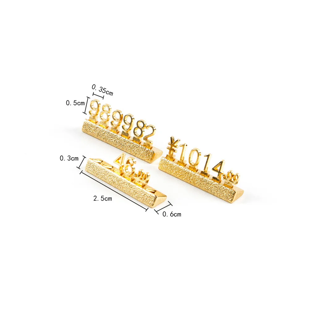 Mini Verstellbare Nummernschilder für Schmuck und Uhren, Einzelhandels-Preisanzeige, Wiederverwendbar, Passend für Dollar, Pfund, Euro, 3D-Zahlen, Preisblöcke – Detail 1