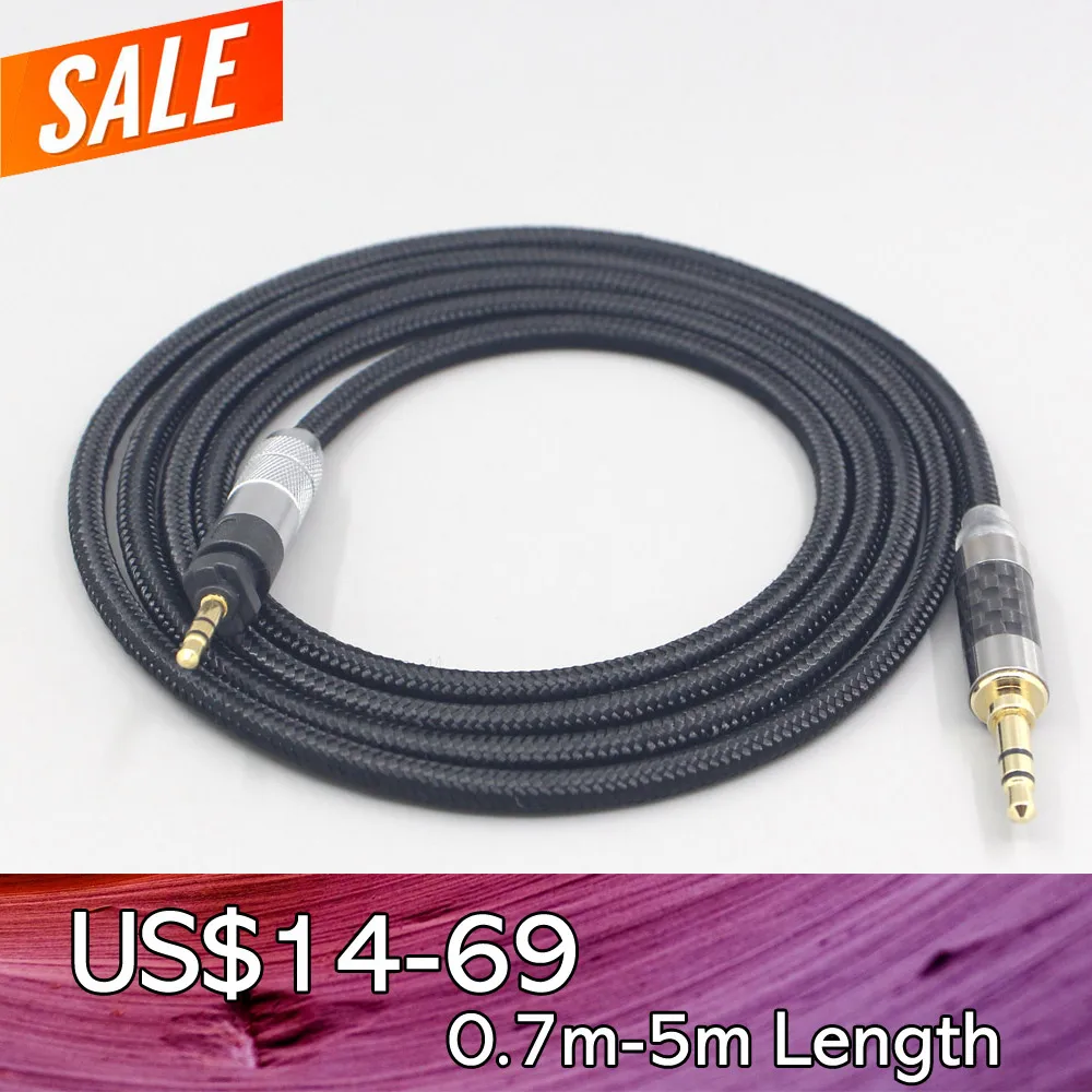 Super Soft Headphone Nylon OFC Cable For Shure SRH840 SRH940 SRH440 SRH750DJ Philips SHP9000 SHP8900 LN007541