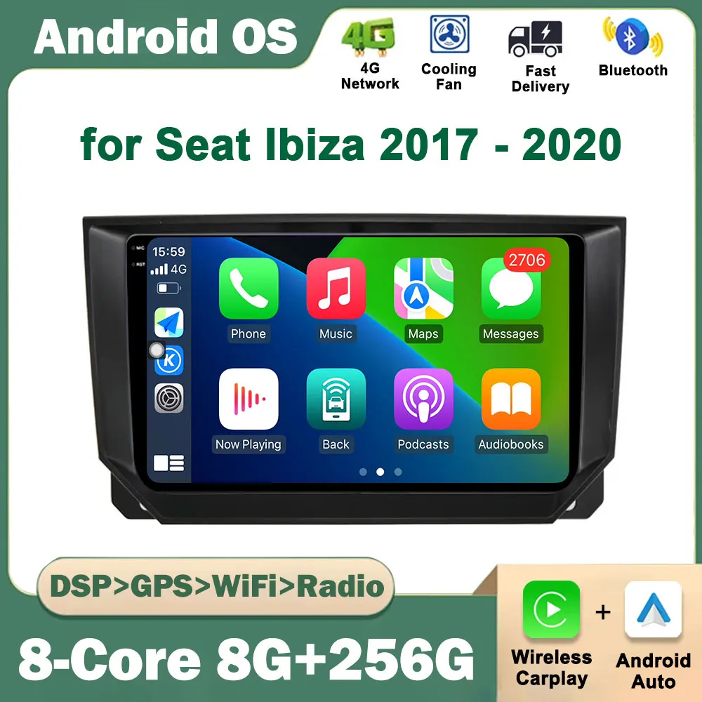 

Android System GPS Navigation for Seat Ibiza 2017 - 2020 Car Radio Video Multimedia Player BT Audio DSP Stereo IPS Touch Screen