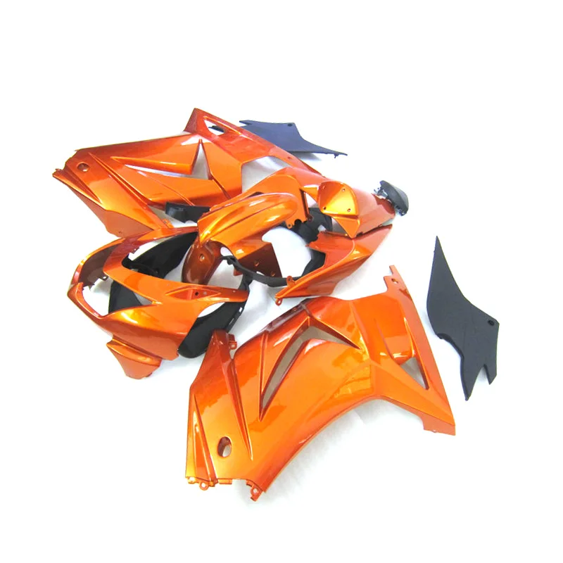 Einspritzmotorrad für Kawasaki Ninja 250R Verkleidungsset 2008–2012, orange-schwarzes Verkleidungsset 250r 08 09 11 12 28