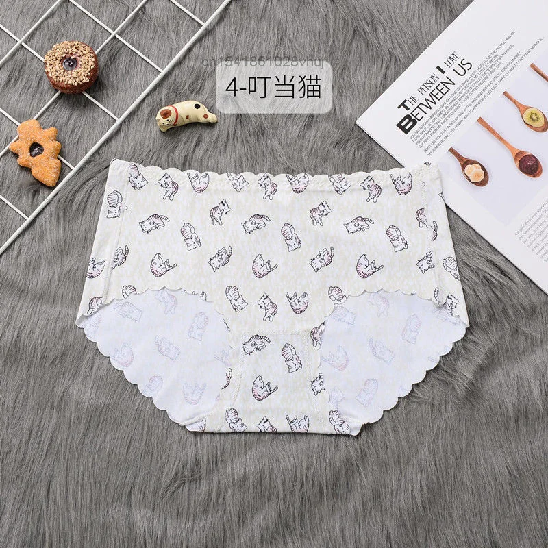 Y2k Women\'s Fashion Ice Silk Hello Kitty Cartoon Printed Panties Cotton Crotch Antibacterial Panties Cute Hight Quality Breifs