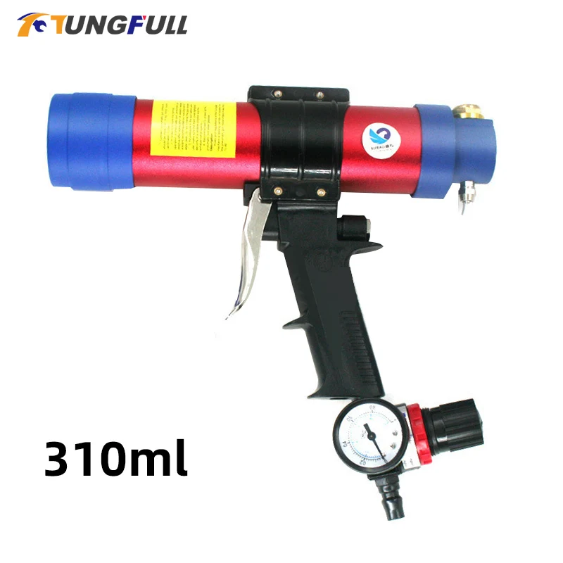 Pneumatic Sealant Gun Caulking Gun Silicone Sealant Gun 310ml Air Rubber Gun Nozzle Glass Rubber Grout Construction