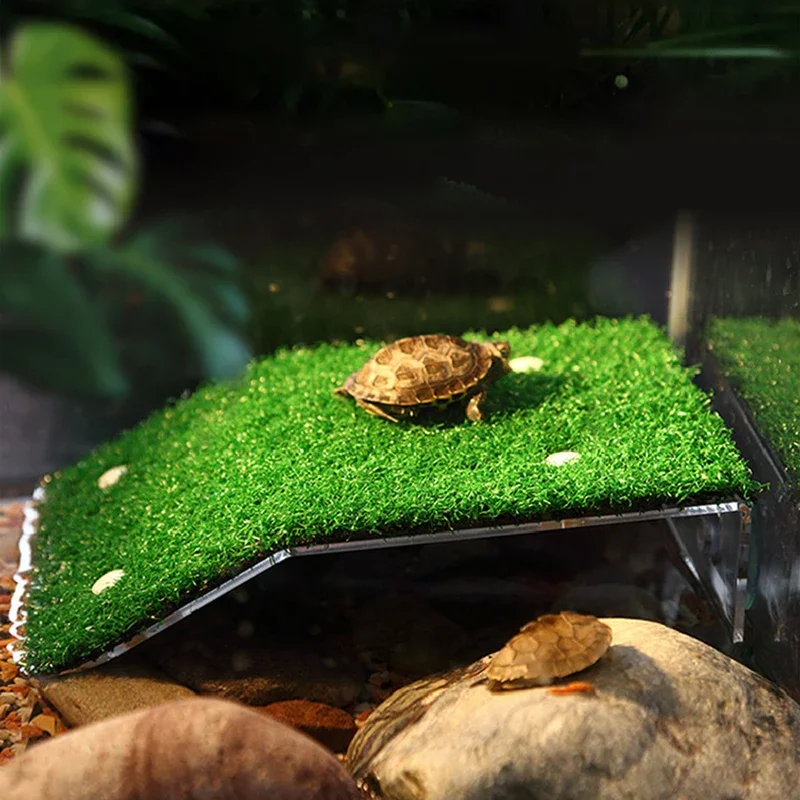 S/M/L Size Turtle Platform Float Decoration Terraces Grass Ramp Reptile Resting Moss Island Aquarium Accessories Habitat Decor