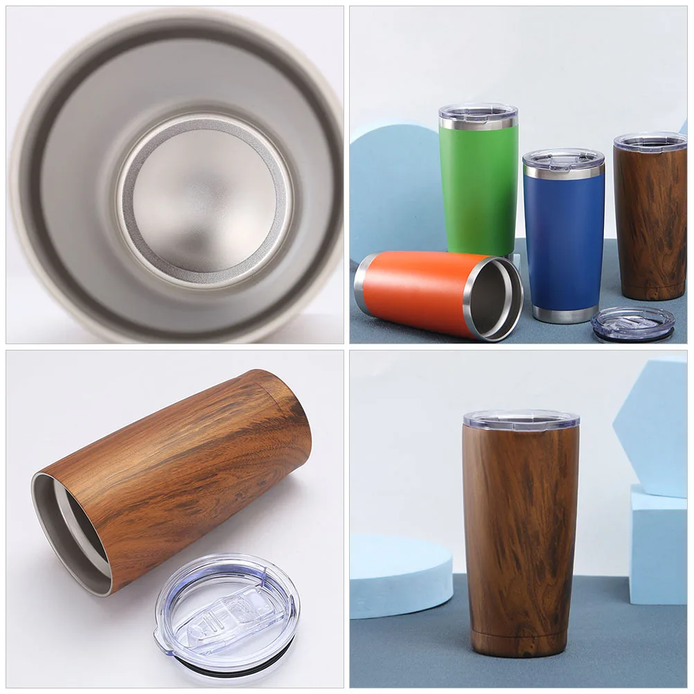 

1pc Stainless Steel Vacuum Insulated Travel Coffee Mug Tumbler Cup Shatterproof Rustproof For Office Home Car