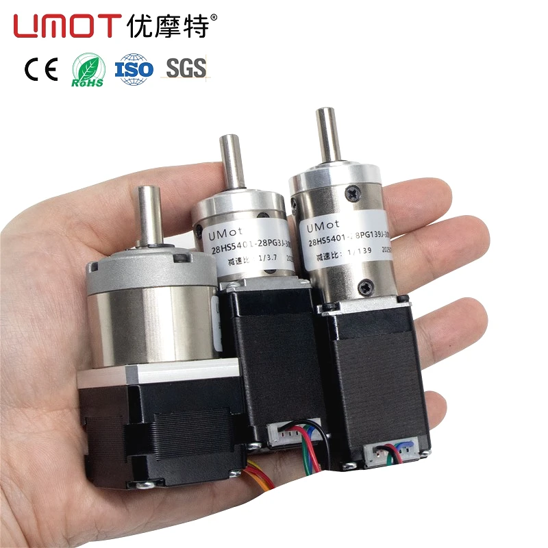 UMOT Hybrid Micro High Torque Nema 8 11 14 17 Reducer Gear Stepper Planetary Geared Stepper Motor with Gearbox Ratio 1:3.7-369