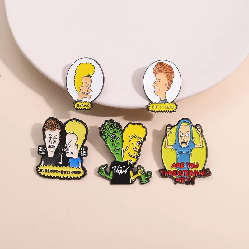 2-5pcs/set Anime Cartoon Collection Enamel Pins Funny Comics Animation Character Brooches Lapel Badge Jewelry Gifts For Friends