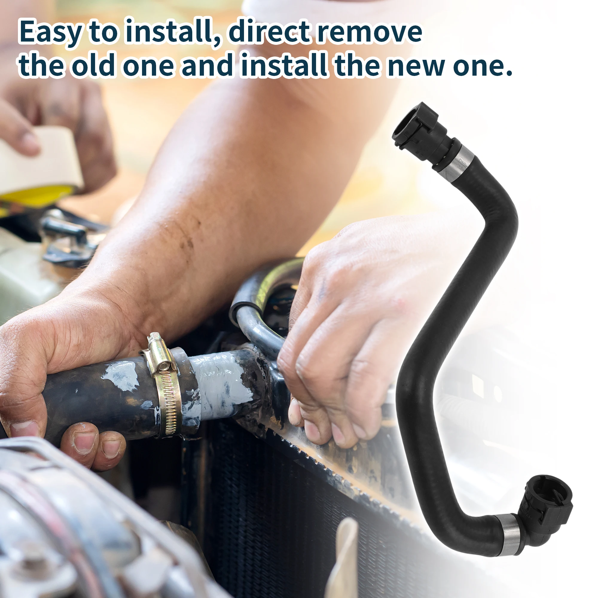 Motoforti Manguera de radiador Manguera de calentador No.17127578401 para BMW 7 (F01, F02, F03, F04) 730 I, Li 09-09 15-06 Tubo de refrigerante