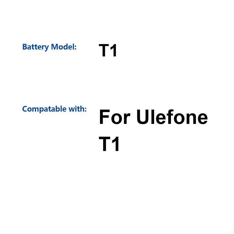 

For Ulefone T1 Mobile Phone Battery 3680Mah High Compatibility