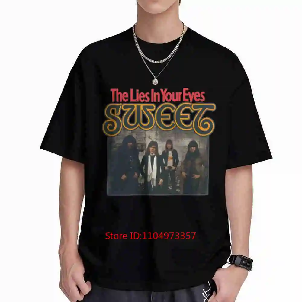 The Sweet Band Lies In Your Eyes Brian Connolly Steve Priest Short Sleeve Tee 100% Cotton T-Shirt