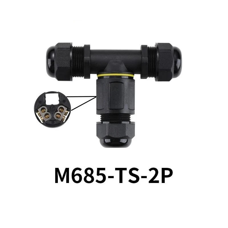 Type 3-Way Waterproof Cable Connector Outdoor Wire Junction Coupler