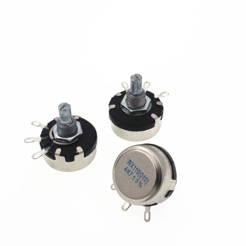 

5PCS-WX110 010 single turn carbon film potentiometer 1W 470R 1K 2K2 5K6 10K 4.7K 22K 3K3