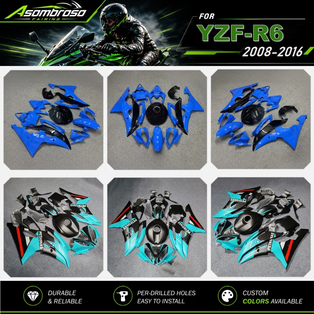 YZFR6 08 09 10 11 12 13 14 15 16 Full Bodywork Kit For YAMAHA YZF R6 2008-2016 ABS Injection Fairings Set