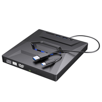 USB3.0+Type-C DVD Burner DVD RW CD Writer External Optical Drive CD/DVD Player TF/SD Card Reader for PC