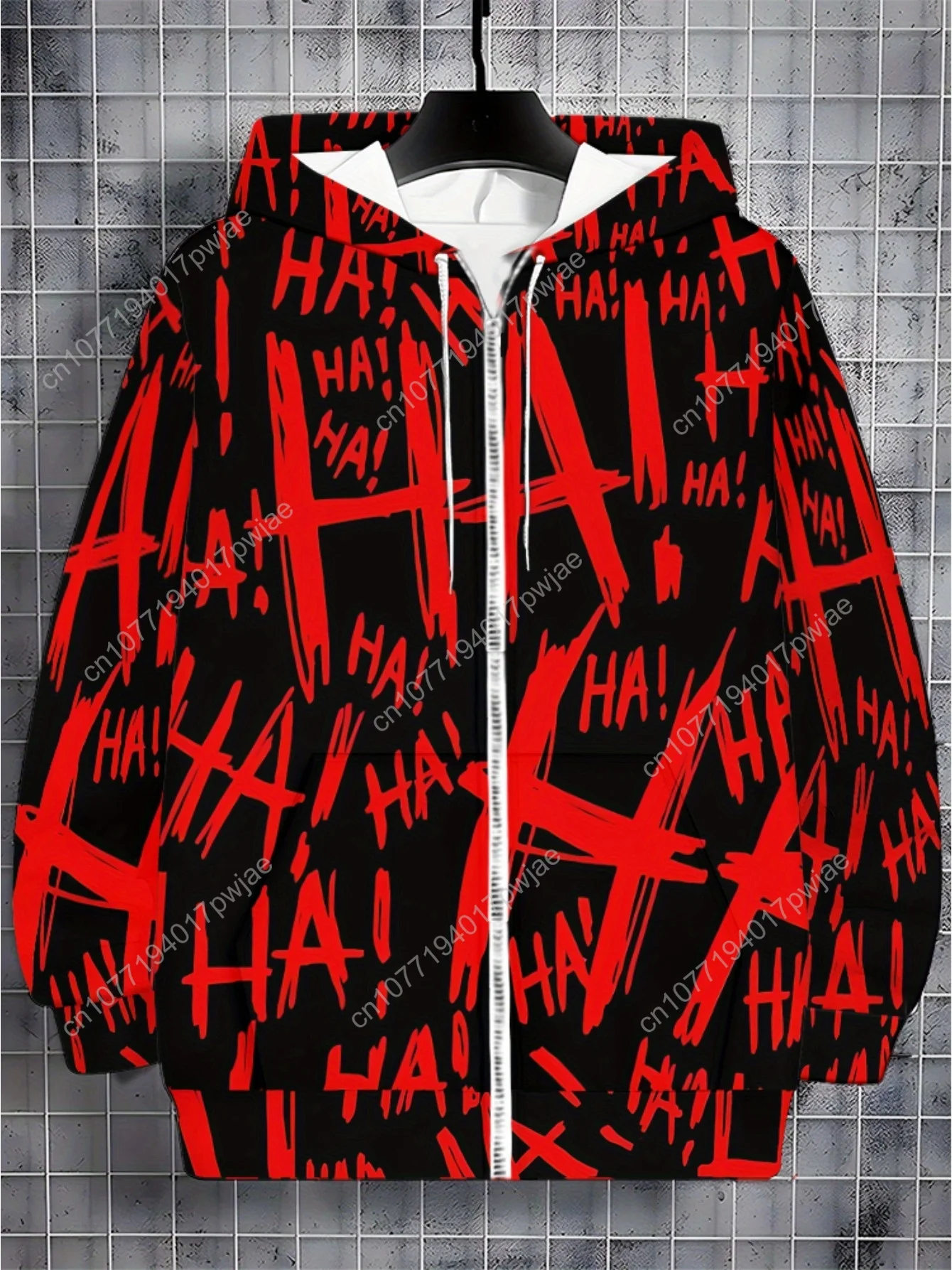 Мужская кепка на молнии с длинными рукавами, спортивная одежда, стильная красная и черная куртка с принтом граффити для активного отдыха, легкая дышащая куртка