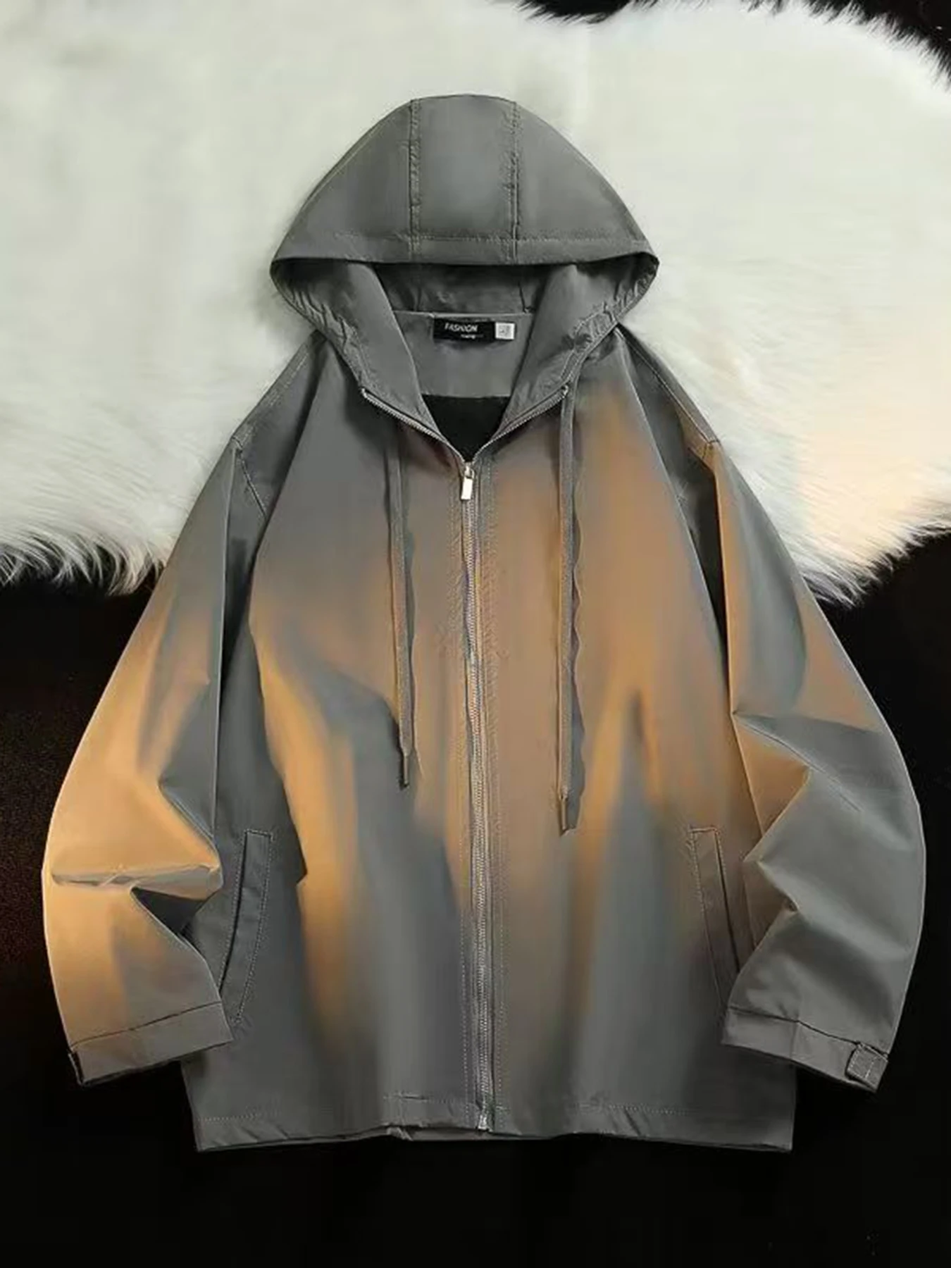 

Spring and autumn new men's trendy lightweight casual high-end stylish solid color jacket