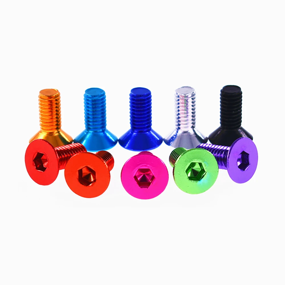 Weiyi M3 M4 DIN7991 Bunte Aluminium-Inbusschrauben mit Senkkopf und Grobgewinde in 10 Farben – Detail 4