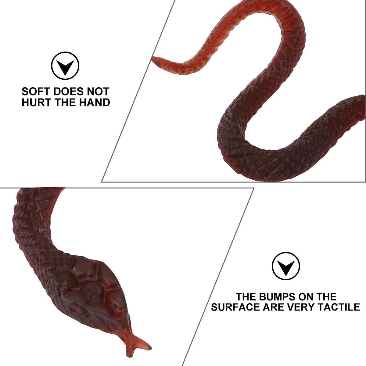 Mini giocattoli spaventosi del serpente Forniture leggere per scherzi in PVC Puntelli di gioco Vari colori Decorazioni fai da te per feste per bambini Simulazione di Halloween