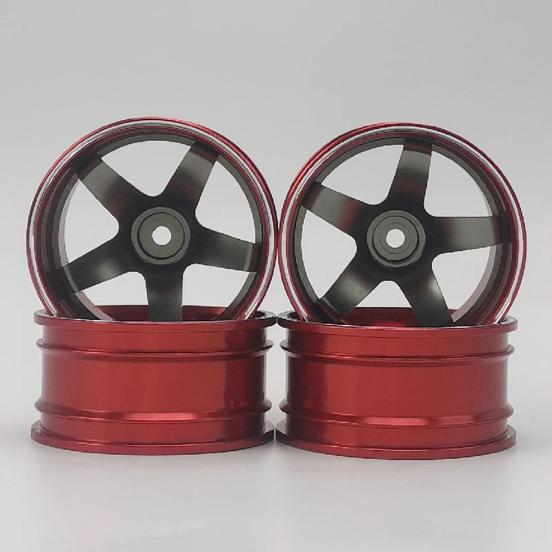 6/9/12mm Offset 4pcs CNC Machined Aluminum Wheels Rims 1/10 Scale RC Car On-road Drift Touring Model Hobby