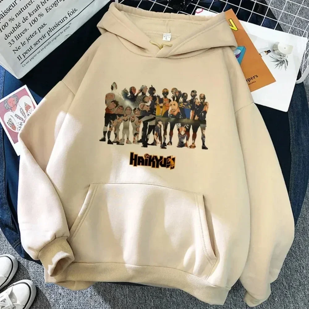 Karasuno Hoodie Volleyball Crow Anime Sport Club Vintage Streetwear Schwarzer Oversized Casual Pullover Langarm – Detail 40