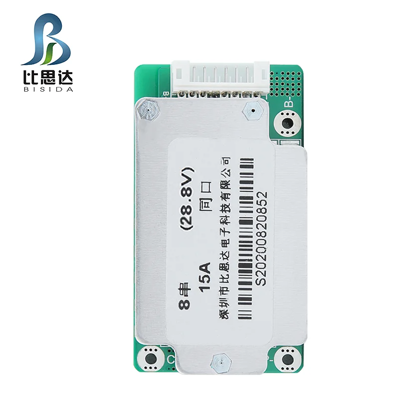 Bisida 8S BMS 29.6V, 25.6V lithium ion/lifepo4 battery Common port protection board for solar，electrical tools battery pack