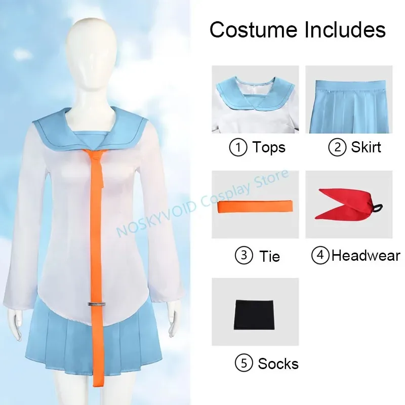 Costume Nisekoi Kirisaki Chitoge Cosplay Sailor Mostra di fumetti Studentesse delle scuole superiori JK Uniforme Festa di carnevale