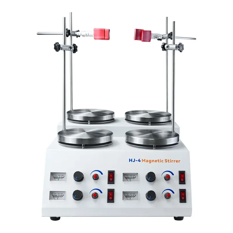 Four positions asynchronous heating magnetic stirrer
