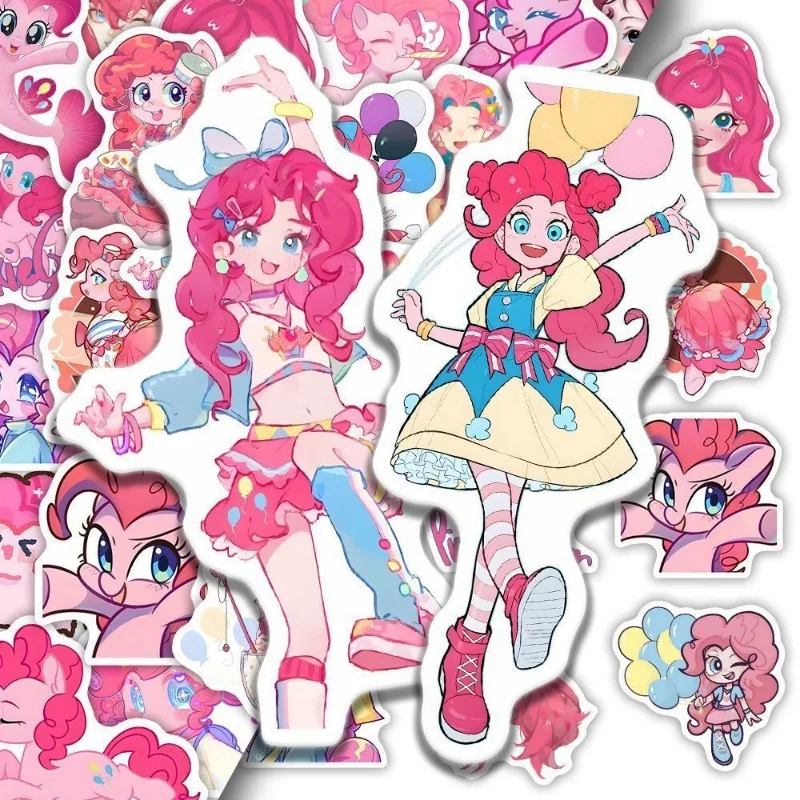 48PCS Anime Cartoon My Little Pony Pinkie Pie Sticker Notebook Phone Case Computer Refrigerator Cup Guitar Sticker Wholesale