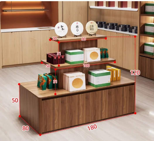 Display case Tea set products display case set table convenience store special shelves