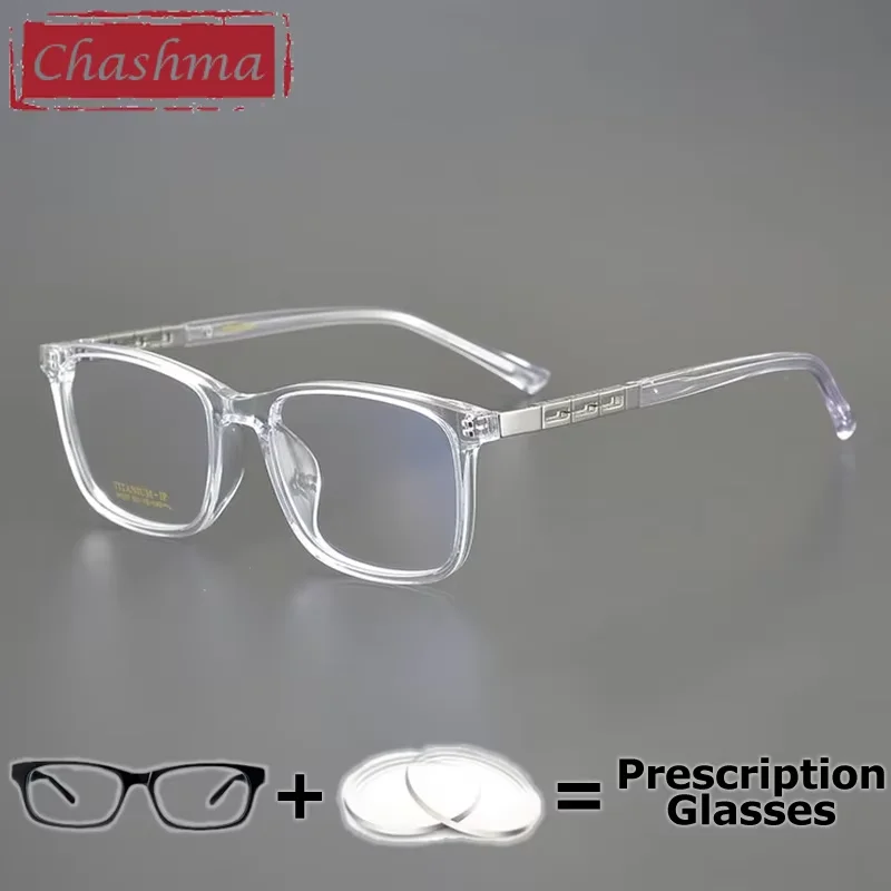 

Chashma Men Eyewear Acetate Eyeglasses Prescription Ready Glasses Blue Light Shield Color Change Lens Women Spectacle Frame